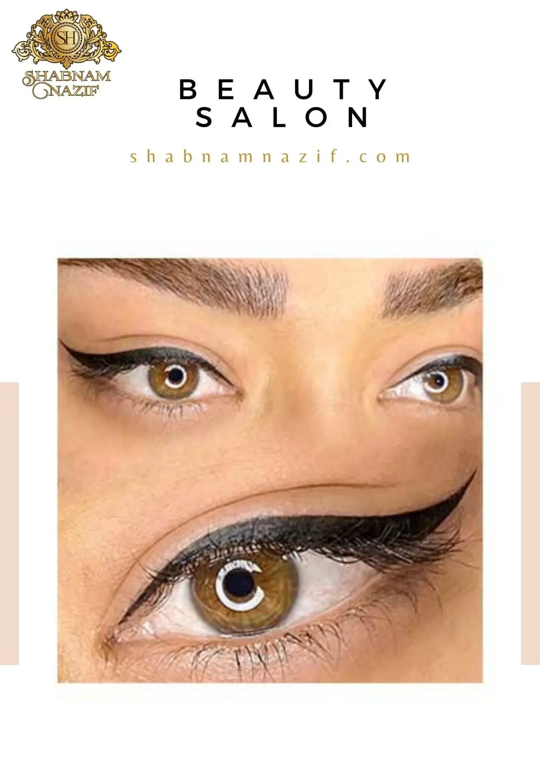 تتو خط چشم اروپایی سالن زیبایی شبنم نظیف